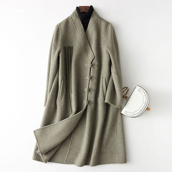 women's wool & blends 4040 spring women coat alpaca cashmere coats autumn winter female jacket casaco feminino 38504 wyq3389, Black
women's wool & blends 4040 spring women coat alpaca cashmere coats autumn winter female jacket casaco feminino 38504 wyq3389, Black