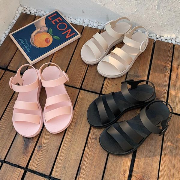 flat sandals women shoes gladiator open toe buckle soft jelly sandals female casual women's flat platform beach shoes sh375, Black
flat sandals women shoes gladiator open toe buckle soft jelly sandals female casual women's flat platform beach shoes sh375, Black