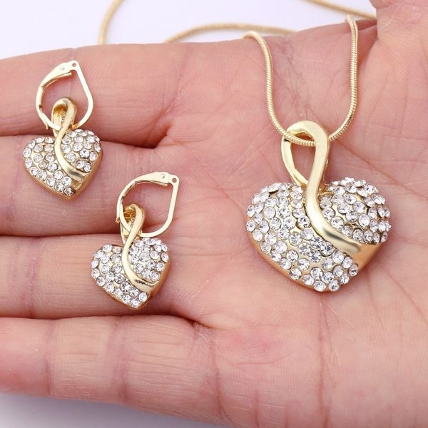 heart jewelry set necklace earings fashion women dress accessories fine vintage crystal wedding sets, Silver
heart jewelry set necklace earings fashion women dress accessories fine vintage crystal wedding sets, Silver