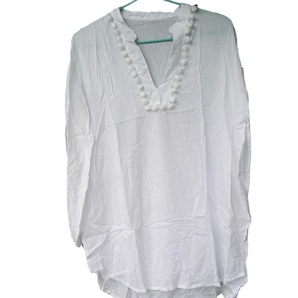 women casual loose v-neck long sleeve solid casual, hairballs hairball arc hem beachwear white cover ups, Blue;gray
women casual loose v-neck long sleeve solid casual, hairballs hairball arc hem beachwear white cover ups, Blue;gray