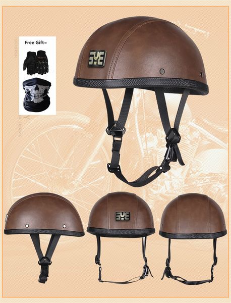 1pcs helmets motorcycle helmets motorcycle half helmet skull cap- dull black w/o visor 100% dot approved brown pu leather
1pcs helmets motorcycle helmets motorcycle half helmet skull cap- dull black w/o visor 100% dot approved brown pu leather