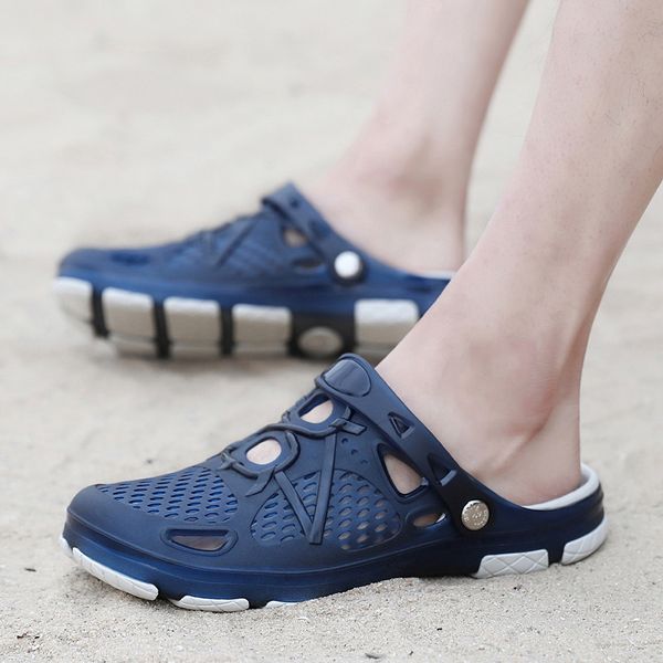 2019 new summer jelly shoes men sandals hollow slippers men flip flops light slip on sandalias shoes outdoor beach sandals, Black
2019 new summer jelly shoes men sandals hollow slippers men flip flops light slip on sandalias shoes outdoor beach sandals, Black