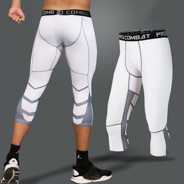 compression men running 3/4 tights gym basketball pants bodybuilding jogger skinny leggings trousers sportswear, Black;blue
compression men running 3/4 tights gym basketball pants bodybuilding jogger skinny leggings trousers sportswear, Black;blue