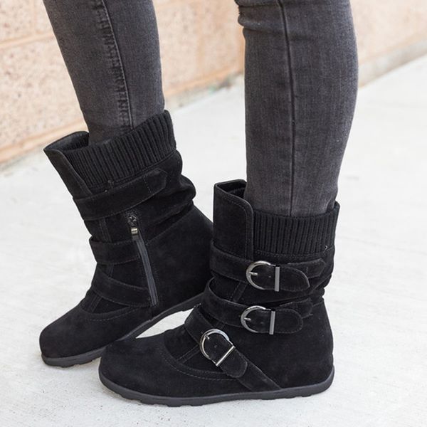 suede round toe zipper snow boots flat pure color buckle strap shoes woman warm autumn winter boots women 2019 zapatos de mujer, Black
suede round toe zipper snow boots flat pure color buckle strap shoes woman warm autumn winter boots women 2019 zapatos de mujer, Black