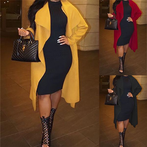 womens new long sleeve trench coat lapel neck solid color loose famale versatile spring casual trench coat, Tan;black
womens new long sleeve trench coat lapel neck solid color loose famale versatile spring casual trench coat, Tan;black