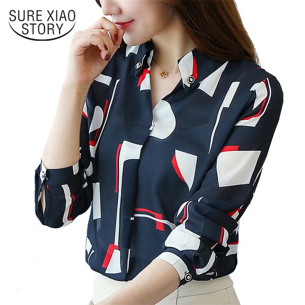 2017 new fashion long sleeves v-neck women blouses shirt casual printed chiffon blouse women clothing blusas c954, White
2017 new fashion long sleeves v-neck women blouses shirt casual printed chiffon blouse women clothing blusas c954, White