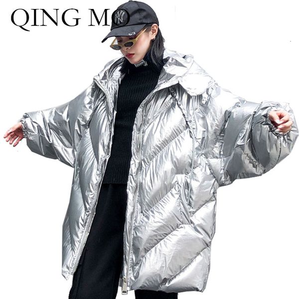 qing mo fashion brand black silver women hooded parkas 2019 women plus size loose parkas female batwing sleeve zqy2238
qing mo fashion brand black silver women hooded parkas 2019 women plus size loose parkas female batwing sleeve zqy2238