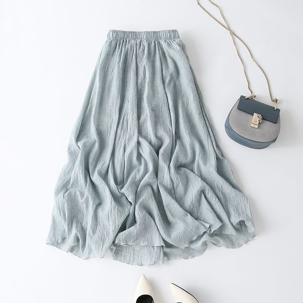 summer female fluid bust skirt female linen solid color medium-long bust skirt small fresh expansion skirt linen elastic waist, Black
summer female fluid bust skirt female linen solid color medium-long bust skirt small fresh expansion skirt linen elastic waist, Black