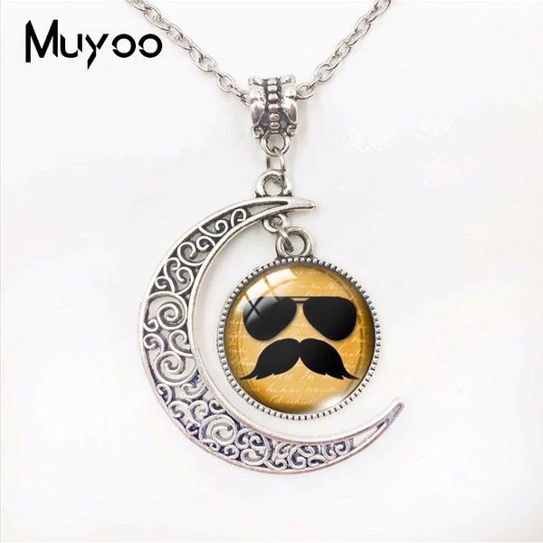 vintage mustache silhouette round patterns moon pendants hand craft lovely mustache glass dome moon pendant necklaces, Silver
vintage mustache silhouette round patterns moon pendants hand craft lovely mustache glass dome moon pendant necklaces, Silver