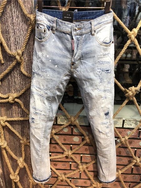 novel teez ss20 d2 brand designer men denim biker jeans embroidery pants fashion holes trousers italy size 44-54 a212 #01, Blue
novel teez ss20 d2 brand designer men denim biker jeans embroidery pants fashion holes trousers italy size 44-54 a212 #01, Blue