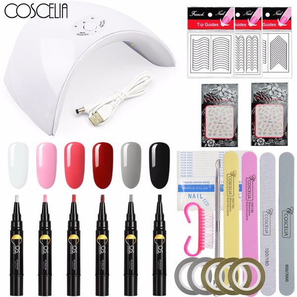 coscelia 36w nail lamp 6pc one step gel varnish kit nail art set uv gel electric manicure easy handle tool set for manicure
coscelia 36w nail lamp 6pc one step gel varnish kit nail art set uv gel electric manicure easy handle tool set for manicure