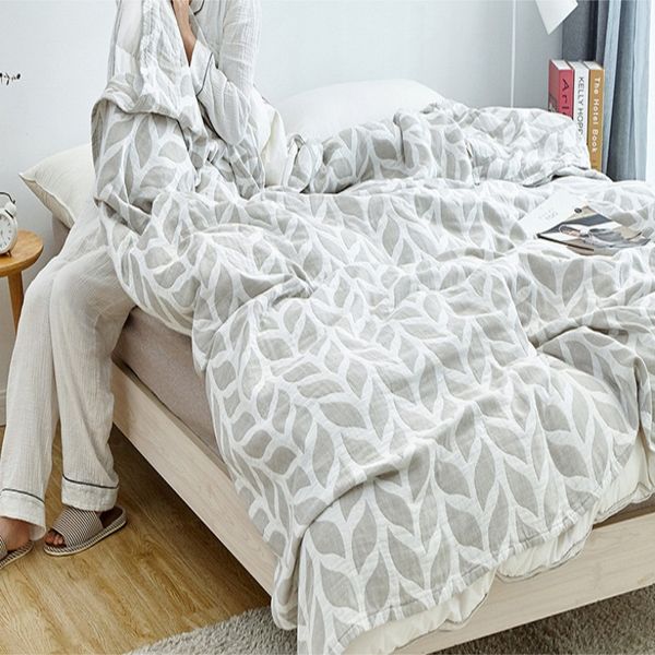 100% cotton leaves blanket bed sofa travel breathable chic rural style large soft blanket
100% cotton leaves blanket bed sofa travel breathable chic rural style large soft blanket