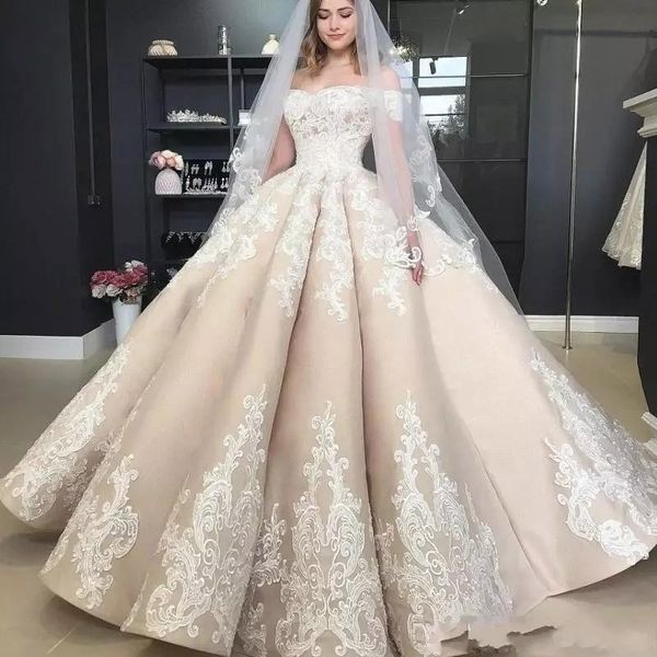 princess puffy ball gown champagne wedding dresses off the shoulder applique 2020 off shoulder full length church garden bridal gowns, White
princess puffy ball gown champagne wedding dresses off the shoulder applique 2020 off shoulder full length church garden bridal gowns, White
