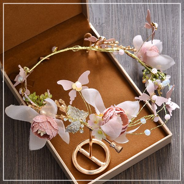 handmade flower bride headdress korean sweet butterfly hoop super fairy garland hair jewelry wedding hair jewelry, Golden;white
handmade flower bride headdress korean sweet butterfly hoop super fairy garland hair jewelry wedding hair jewelry, Golden;white