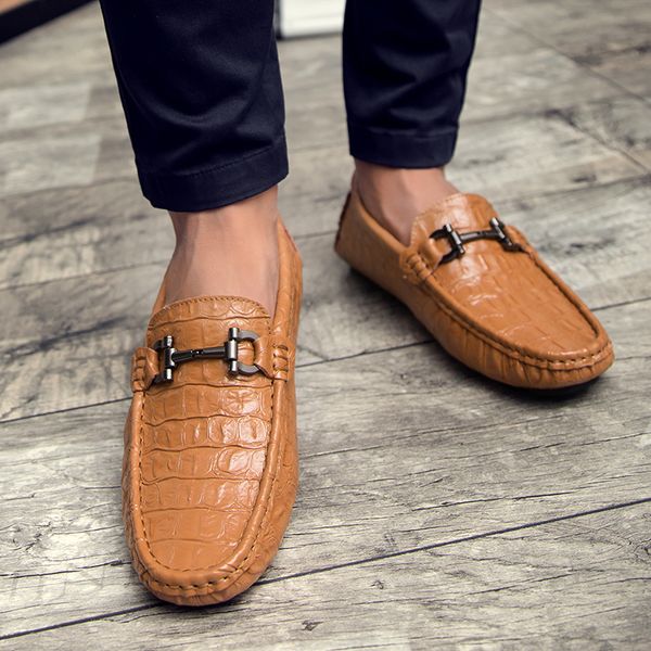 trend spring and summer peas shoes men's leather crocodile pattern work men's shoes lazy casual driving, Black
trend spring and summer peas shoes men's leather crocodile pattern work men's shoes lazy casual driving, Black