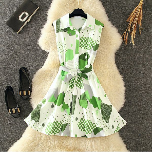 summer dress 2020 women fashion sleeveless green print a-line chiffon dress bodycon casual shirt vacation holidays, Black;gray
summer dress 2020 women fashion sleeveless green print a-line chiffon dress bodycon casual shirt vacation holidays, Black;gray