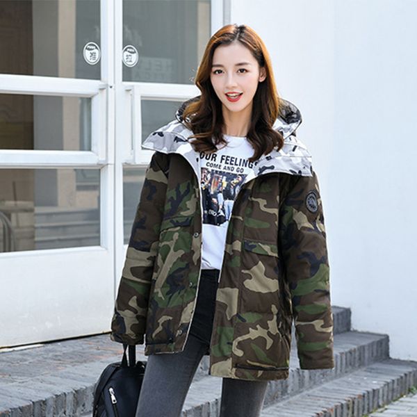 plus size overcoat coat female 2018 new winter double-sided camouflage jacket women parka long thick warm clothes ljls123, Black
plus size overcoat coat female 2018 new winter double-sided camouflage jacket women parka long thick warm clothes ljls123, Black