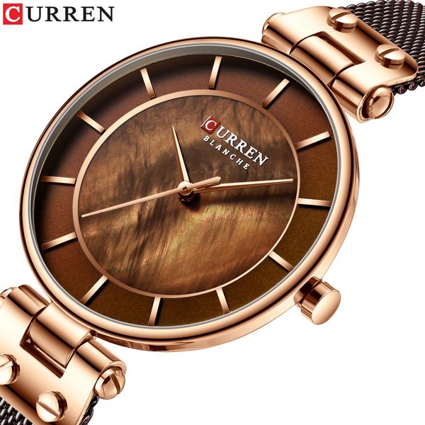 curren 2019 women's watches fashion ladies watches casual stainless steel band quartz wristwatch women clock bayan kol saati, Slivery;brown
curren 2019 women's watches fashion ladies watches casual stainless steel band quartz wristwatch women clock bayan kol saati, Slivery;brown