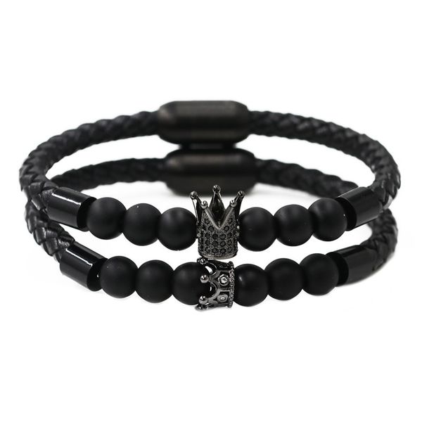 beaded, strands black leather rope bracelets men chakra bead bracelet magnetic buckle
beaded, strands black leather rope bracelets men chakra bead bracelet magnetic buckle