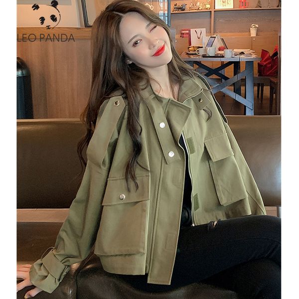 2019 plus size short windbreaker tooling jacket female spring autumn big pocket loose new thin casual retro trench coat women, Tan;black
2019 plus size short windbreaker tooling jacket female spring autumn big pocket loose new thin casual retro trench coat women, Tan;black