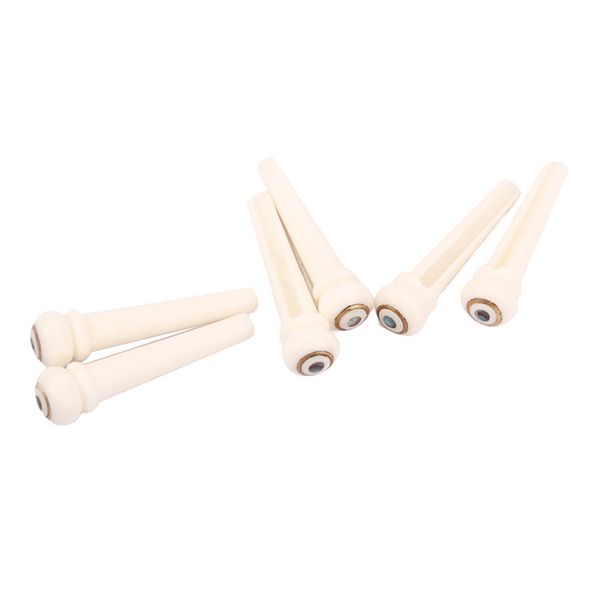 6pcs 8mm bone guitar bridge pins, guitar end pin, endpin for acoustic guitar parts replacement
6pcs 8mm bone guitar bridge pins, guitar end pin, endpin for acoustic guitar parts replacement
