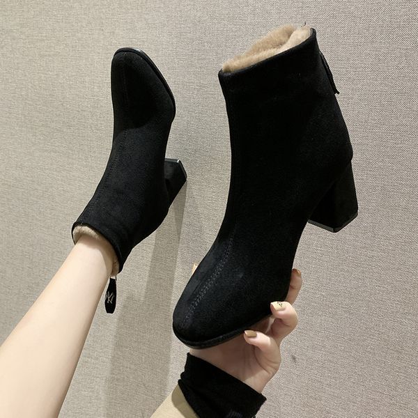 round toe lady boots lace up booties woman 2019 high heels shoes winter footwear luxury designer boots-women ladies stiletto, Black
round toe lady boots lace up booties woman 2019 high heels shoes winter footwear luxury designer boots-women ladies stiletto, Black