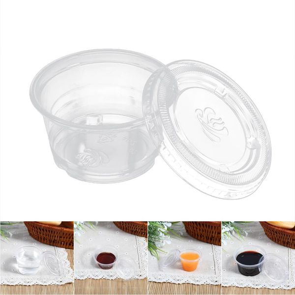 storage bottles & jars 50pcs disposable plastic clear sauce chutney cup box cups with lid takeaway organizer kitchen gadgets
storage bottles & jars 50pcs disposable plastic clear sauce chutney cup box cups with lid takeaway organizer kitchen gadgets