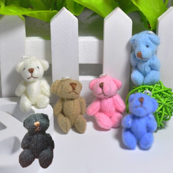 4cm tiny soft teddy bear cute little stuffed animals diy dolls 6color to choose