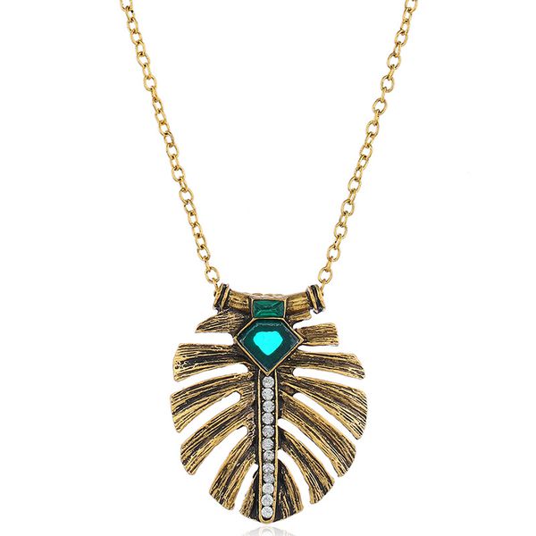european and american fashion banana leaf pendant long necklace with simple personality and diamond leaf sweater chain, Silver
european and american fashion banana leaf pendant long necklace with simple personality and diamond leaf sweater chain, Silver