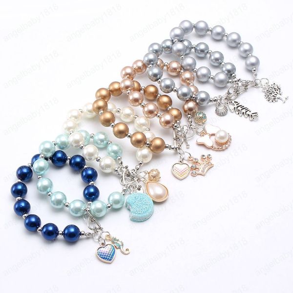 girls fashion charms bracelets pearl beads bracelets heart pendant jewelry bangles for kids child birthday gift, Red;brown
girls fashion charms bracelets pearl beads bracelets heart pendant jewelry bangles for kids child birthday gift, Red;brown