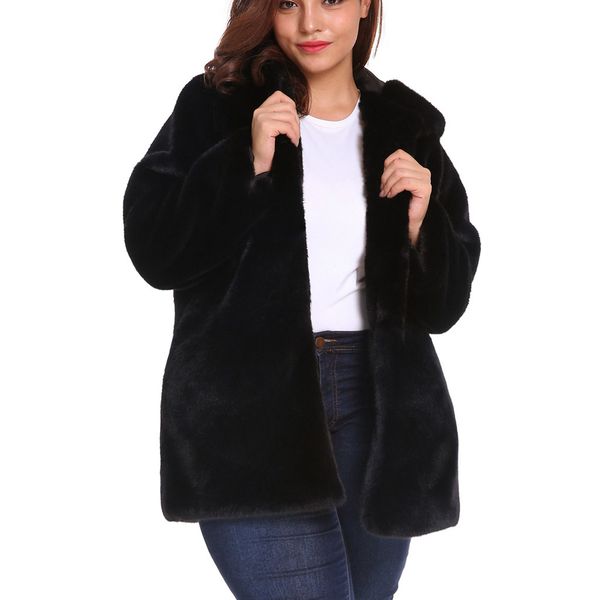 elegant faux fur coat women fashion autumn winter warm solid color fur jacket female plush coats casual outerwear overcoat#g30, Black
elegant faux fur coat women fashion autumn winter warm solid color fur jacket female plush coats casual outerwear overcoat#g30, Black