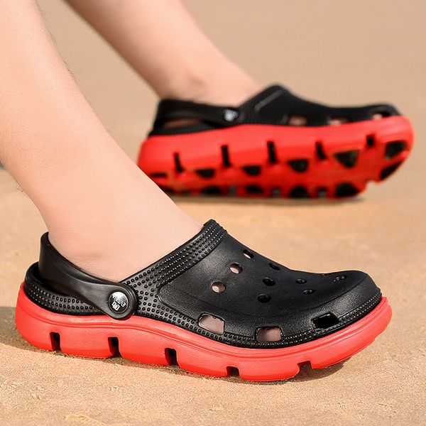 summer new style men porous shoes closed-toe hollow out large size sandals thick bottomed lightweight outdoor double purpose san, Black
summer new style men porous shoes closed-toe hollow out large size sandals thick bottomed lightweight outdoor double purpose san, Black