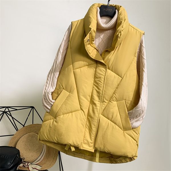 cotton coat outwear winter vest thick section keep warm vest coat turn-down collar solid cold season women's clothing y1119, Black;white
cotton coat outwear winter vest thick section keep warm vest coat turn-down collar solid cold season women's clothing y1119, Black;white