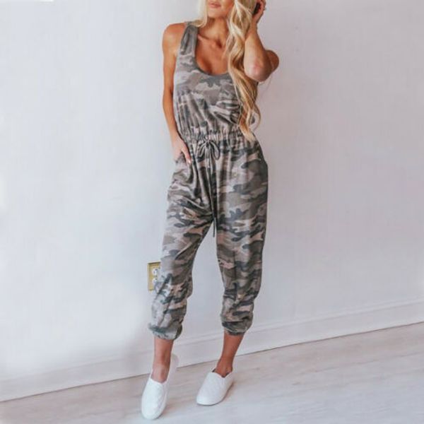casual playsuit womens jumpsuit lounge camo ladies sleeveless tracksuit wear, Black;white
casual playsuit womens jumpsuit lounge camo ladies sleeveless tracksuit wear, Black;white