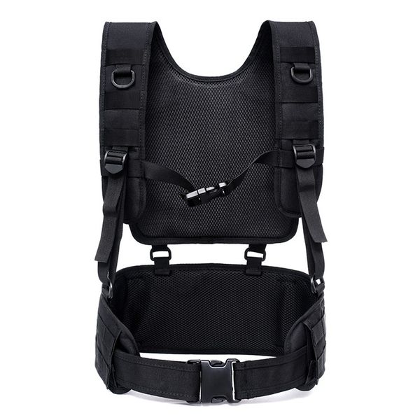 belt harness wilderness gear belt 1000d nylon combat duty molle pad with suspender