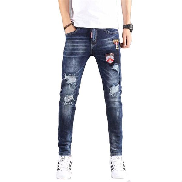 mens#013:ds2brand новые мужские дизайнерские джинсы проблемные рваные джинсы вышивка slim fit мотоцикл байкер джинсовые джинсы модные дизайн, Blue
mens#013:ds2brand новые мужские дизайнерские джинсы проблемные рваные джинсы вышивка slim fit мотоцикл байкер джинсовые джинсы модные дизайн, Blue