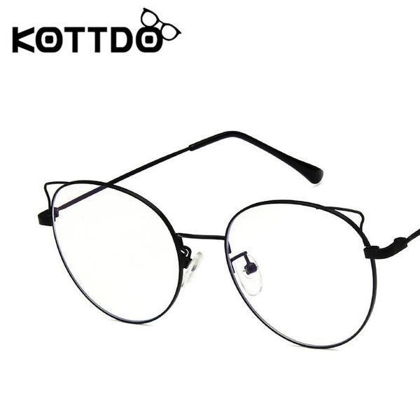 kottdo cat glasses frame women's metal glasses transparent lens aspheric optical frame galsses, Black
kottdo cat glasses frame women's metal glasses transparent lens aspheric optical frame galsses, Black