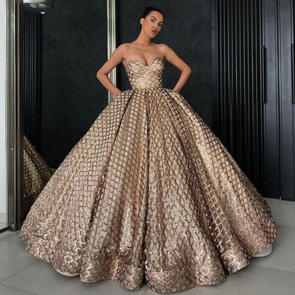 long golden lace arab prom dresses 2019 puffy elegant ball gown glitter sweetheart abendkleider lebanon design women evening gowns, Black
long golden lace arab prom dresses 2019 puffy elegant ball gown glitter sweetheart abendkleider lebanon design women evening gowns, Black