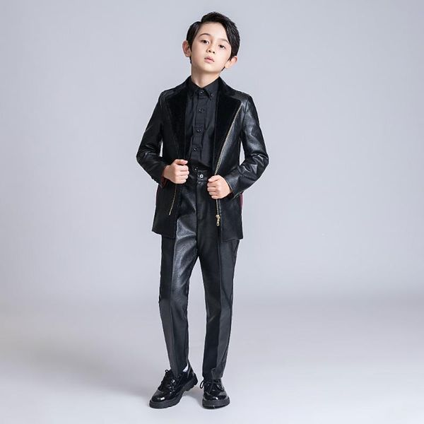 yuanlu 2020 kids suit for boy leather blazer+pants children clothes for autumn & winter black fashion cool style, Blue
yuanlu 2020 kids suit for boy leather blazer+pants children clothes for autumn & winter black fashion cool style, Blue