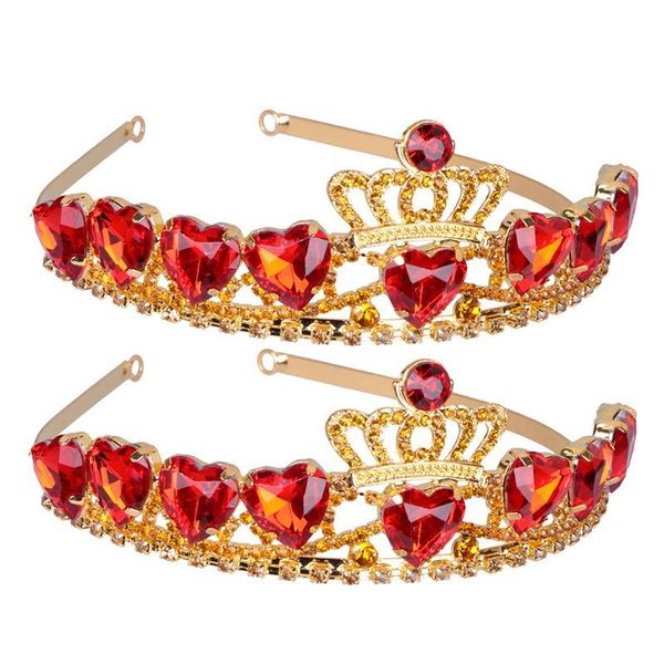 2pcs kids crown red peach heart crystal crown exquisite tiara hair hoop beautiful headdress for birthday performance party, Golden;white
2pcs kids crown red peach heart crystal crown exquisite tiara hair hoop beautiful headdress for birthday performance party, Golden;white