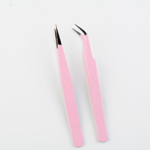 2020 new 2pcs stainless steel pink straight + bend tweezer for eyelash extensions nail art nippers
2020 new 2pcs stainless steel pink straight + bend tweezer for eyelash extensions nail art nippers
