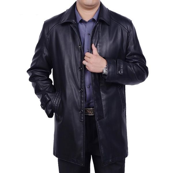 2019 men's winter new plus size genuine leather jacket men long business casual jackets male leather clothes trench coat s-4xl, Black
2019 men's winter new plus size genuine leather jacket men long business casual jackets male leather clothes trench coat s-4xl, Black