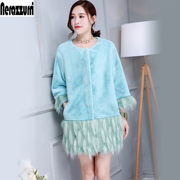nerazzurri female winter fake fur jacket women blue fluffy faux fur coat thick colored ladies plus size furry outwear 5xl 6xl, Black
nerazzurri female winter fake fur jacket women blue fluffy faux fur coat thick colored ladies plus size furry outwear 5xl 6xl, Black