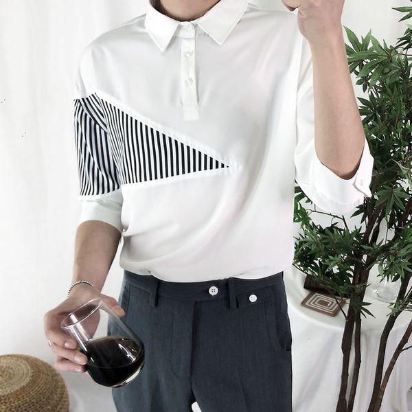 men's casual shirts 2020 spring and summer new solid color five-point sleeve pullover shirt young fashion men's clothing, White;black
men's casual shirts 2020 spring and summer new solid color five-point sleeve pullover shirt young fashion men's clothing, White;black
