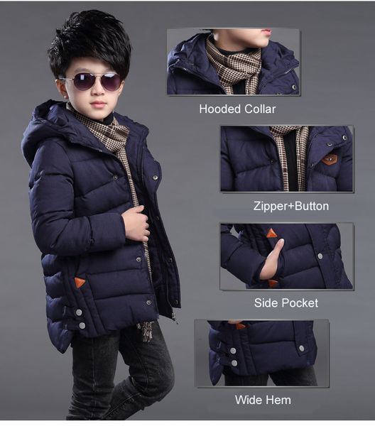 2019 new hooded boys winter coat solid boy winter jacket warm down cotton children kids winter jacket outwear 3 to 15 years, Blue;gray
2019 new hooded boys winter coat solid boy winter jacket warm down cotton children kids winter jacket outwear 3 to 15 years, Blue;gray