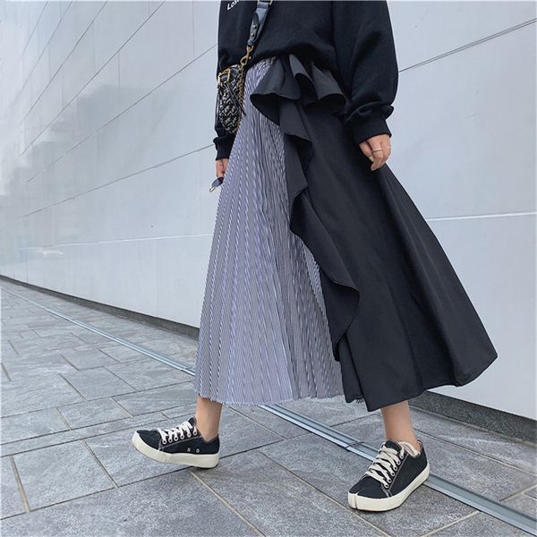 skirts fashion women high waist pleated long skirt elegant ladies elastic ruffles evening party club dames streetwear, Black
skirts fashion women high waist pleated long skirt elegant ladies elastic ruffles evening party club dames streetwear, Black
