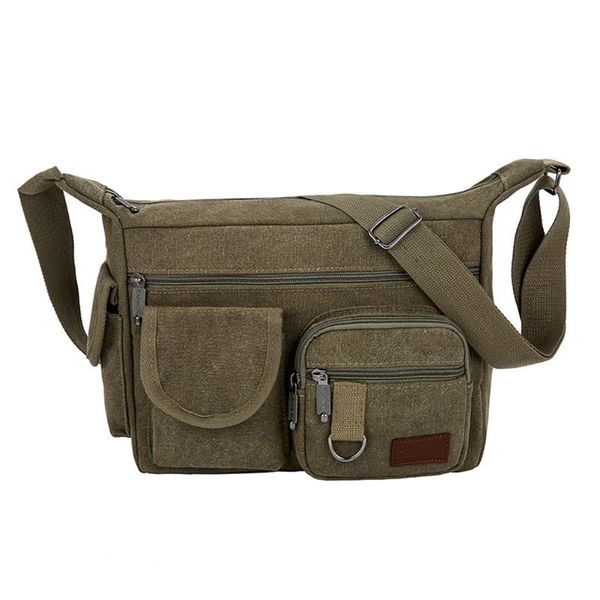 2020 men casual solid canvas handbag versatile travel messenger bag handsome summer new army green color bag over shoulder
2020 men casual solid canvas handbag versatile travel messenger bag handsome summer new army green color bag over shoulder