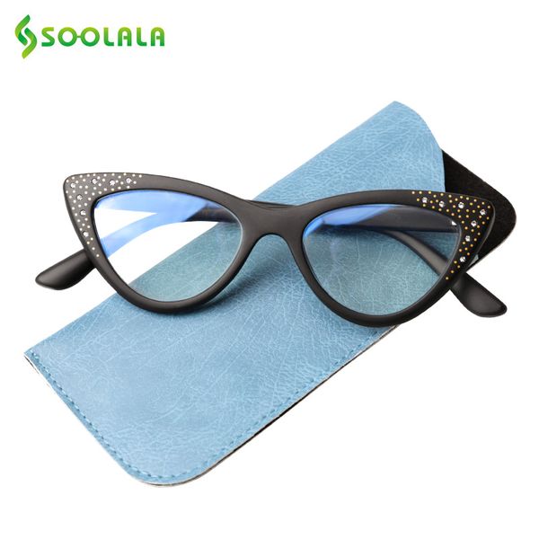 soolala anti blue cat eye reading glasses with rhinestone women tinted pink gray lens magnifying presbyopia readers glasses, White;black
soolala anti blue cat eye reading glasses with rhinestone women tinted pink gray lens magnifying presbyopia readers glasses, White;black