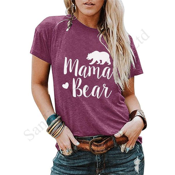 mama bear письмо женщины футболка tops casual пуловер tee дамы лето с коротким рукавом футболки мультфильм мода спорта тенниски одежды e1903, White
mama bear письмо женщины футболка tops casual пуловер tee дамы лето с коротким рукавом футболки мультфильм мода спорта тенниски одежды e1903, White