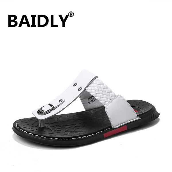 new brand men slippers summer beach shoes men flip flops casual sandals leather slip-on breathable sandalias, Black
new brand men slippers summer beach shoes men flip flops casual sandals leather slip-on breathable sandalias, Black